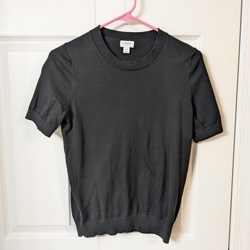 J. Crew Factory XS  Black Crew Neck Sweater